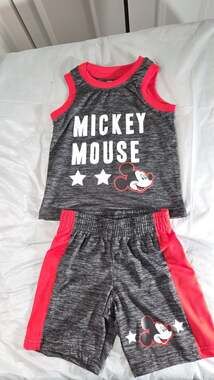 Disney Junior Mickey Mouse Toddler Boys 2-Piece Tank Top and Mesh Shorts Outfit